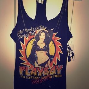 Vintage Playboy “Exposed”embellished tank